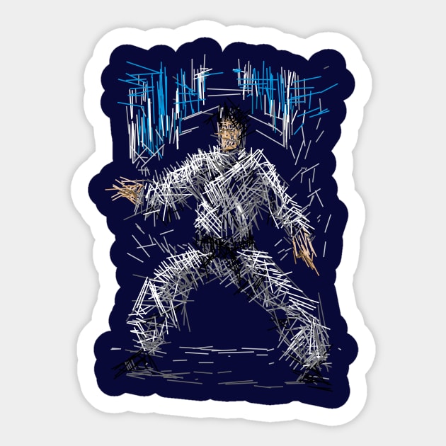 Tae-Kwon-Do (abstract) Sticker by Nikokosmos